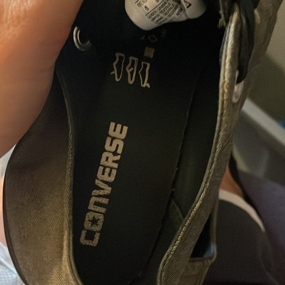 6 mens grey converse low top sneakers - Picture 3 of 6